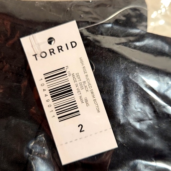 ❤️NWT VINTAGE TORRID SWIM BOTTOM TUMMY CONTROL - HIGH WAIST - RUCHED MESH LINING - Picture 7 of 10
